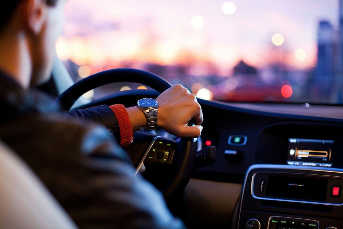 Evening commute from the driver’s seat